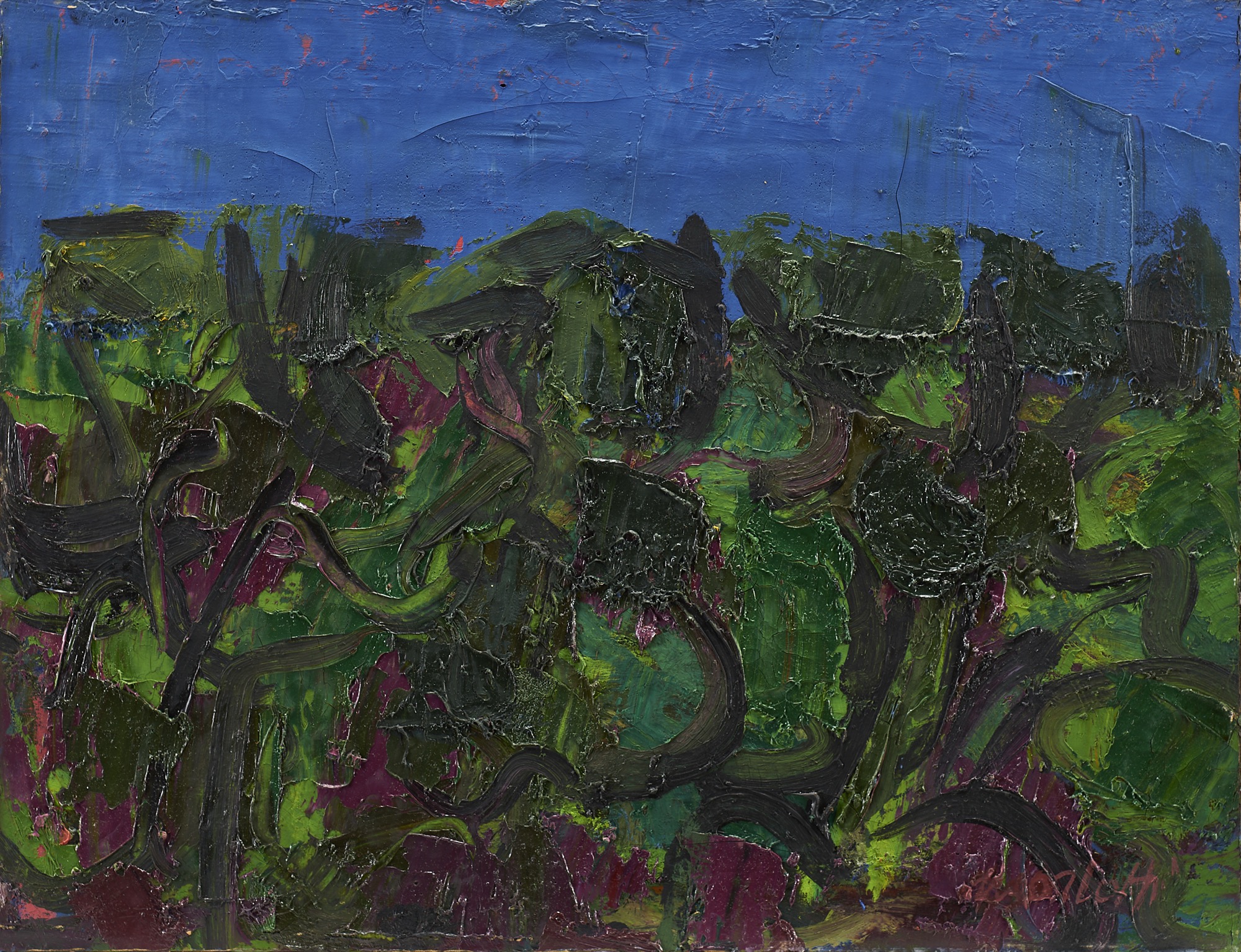 Ennio Morlotti — Ulivi a Bordighera, 1964